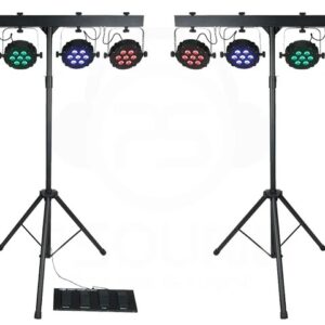 Lichtset 2: 8x led spots op statief