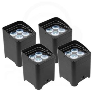 Lichtset 7: 4x Accu uplighter/Led spot